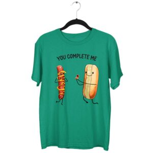 Lilyway Designs Valentines Day Shirt Hotdog Bun You Complete Me