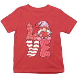 Lilyway Designs Kids Valentine's Day Shirt Love Gnome