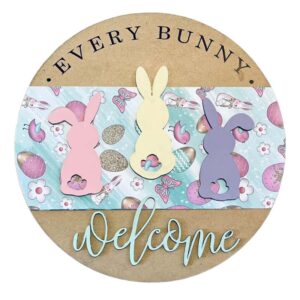 Lilyway Designs Easter Decorative Sign Everybunny Welcome
