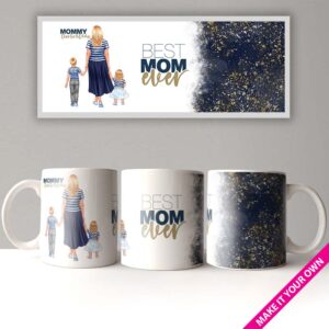 Best Mom Ever Navy and Gold | Make It Your Own 11oz Mug