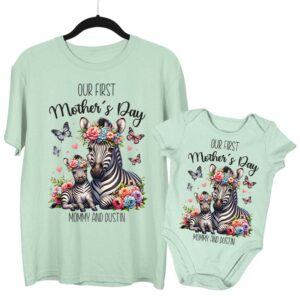 Mommy and Me Zebras | T-Shirt and Onesie Set