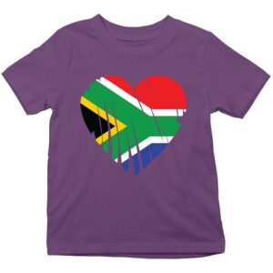 South African Flag Heart Kids T-Shirt