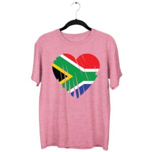 South African Flag Heart T-Shirt