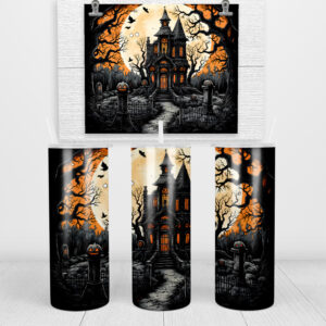 Haunted Manor Skinny Tumbler