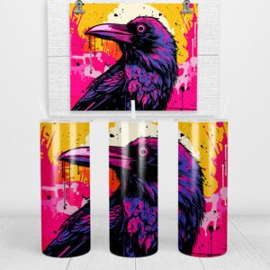 Neon Raven Skinny Tumbler