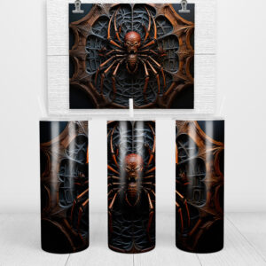 Bronze Web of Terror Skinny Tumbler