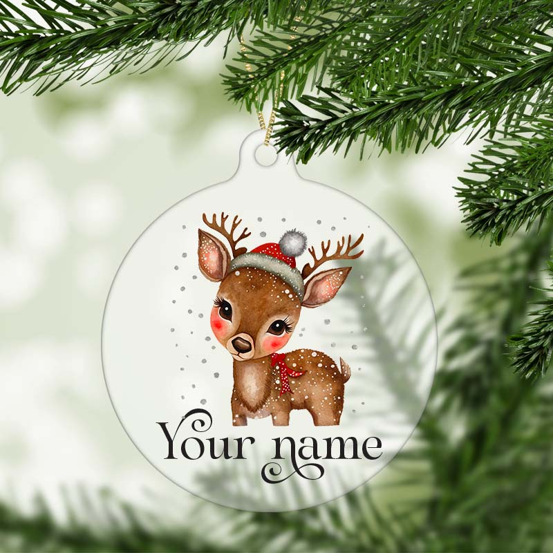 Baby Reindeer Christmas Ornament