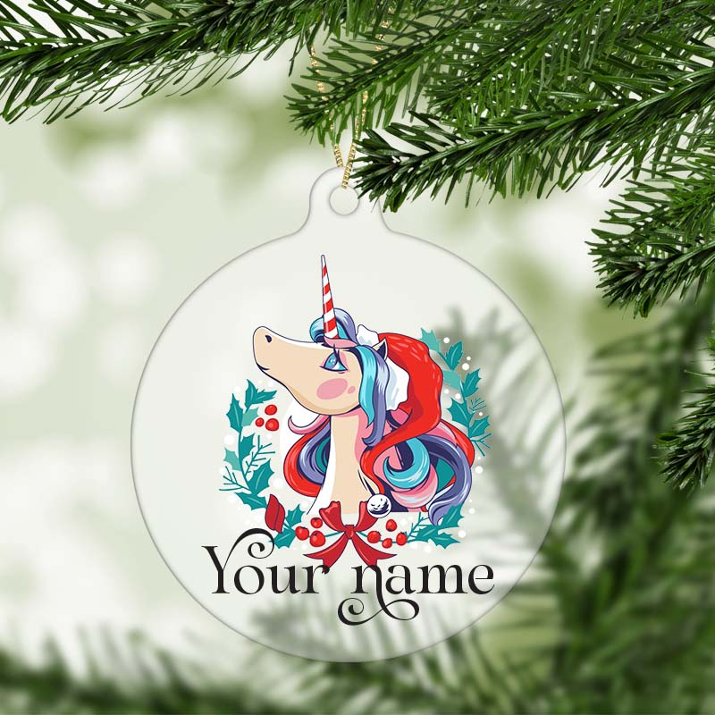 Majestic Unicorn Christmas Ornament