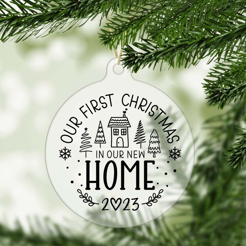 Our First Christmas in Our New Home Personalised Christmas Ornament