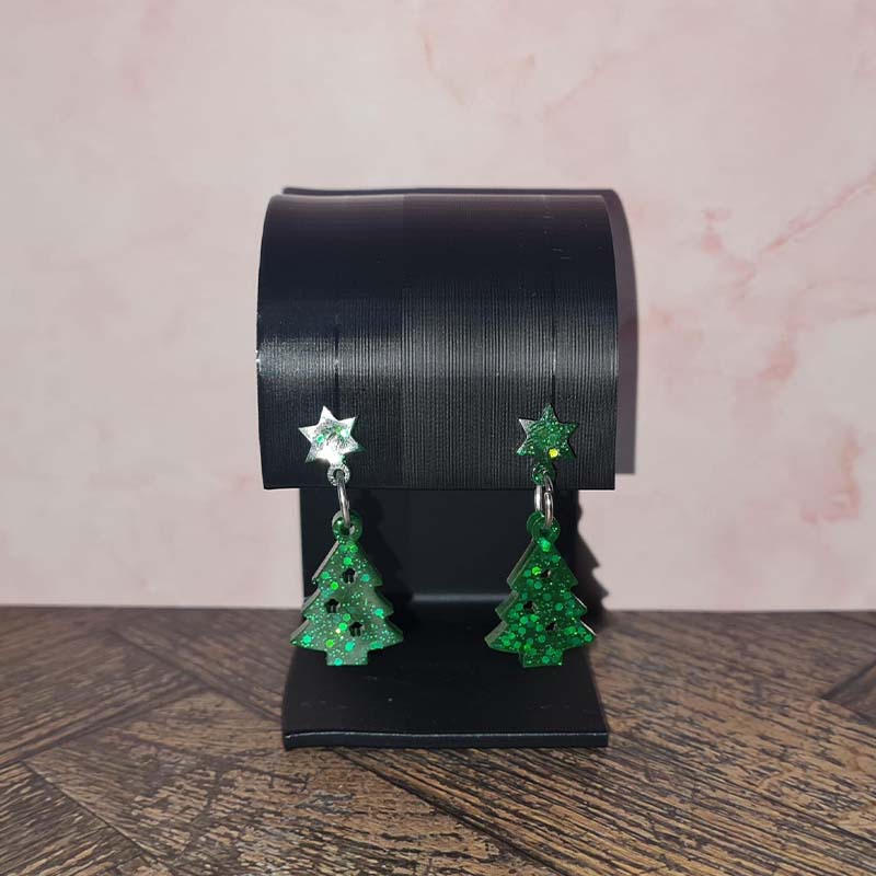 Star Christmas Tree Earrings
