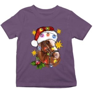 Kids Christmas Holiday Hooves Horse T-Shirt