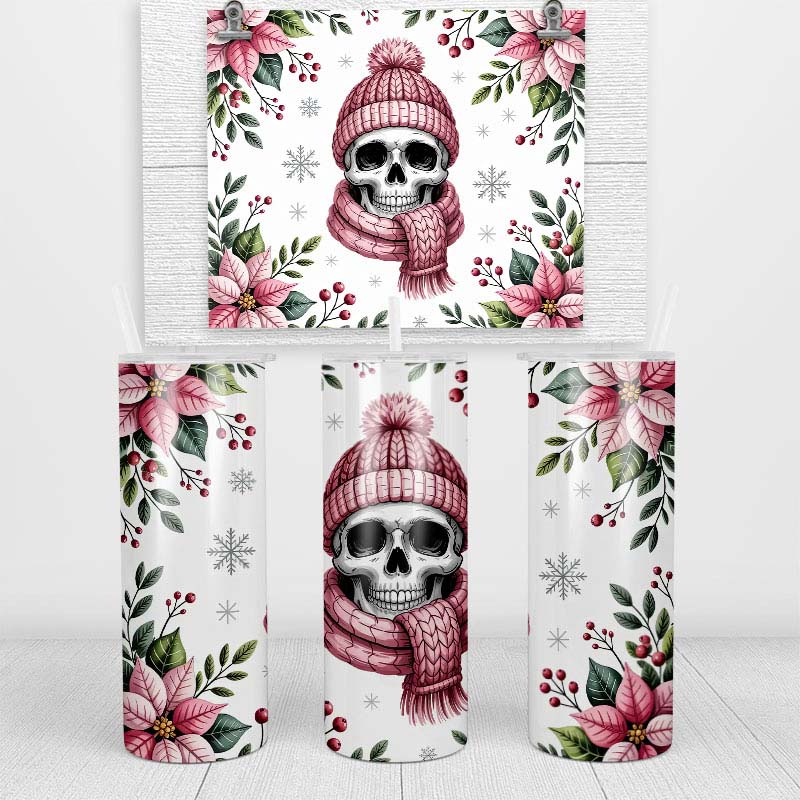 Winter Skull Chic Skinny Tumbler