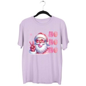 Pink Ho Ho Ho Santa T-Shirt