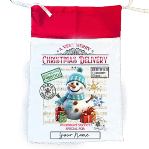 Personalised Santa Sack - Large - Snowman Express Delivery